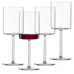 Schott Zwiesel Modo Lot de 4 verres à vin rouge en cristal Tritan droits pour vin rouge, passent au lave-vaisselle, fabriqués en Allemagne (n° d'article 119899)