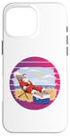 iPhone 16 Pro Max Santa at the beach jolly Santa lounging on the sand Xmas Case