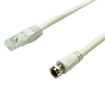 Linéaire TVRFUE Câble antenne RJ45 Mâle/fiche F Mâle à Visser Réseaux VDI/VDV Grade 3 3m