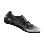 Shimano RC7 (RC702) Carbon Race Sko Sort/Sølv - Skostørrelse 49