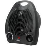 EDM Mini Chauffage Électrique Portable Noir 1000 2000 W