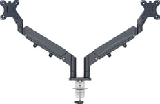 Leitz Ergo Dual Monitor Arm, Mørkegrå