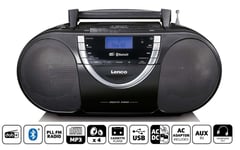 Lenco SCD-6900BK- Radio,CD, Kassett,Bluetooth, USB, Hörlursuttag