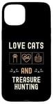 iPhone 15 Plus Cat Lover Cats And Treasure Hunting Metal-Detecting Kittens Case