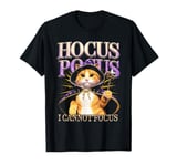 Hocus Pocus I Cannot Focus Funny Cat Design T-Shirt