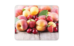 Juicy Fruit Mouse Mat Pad - Peach Cherry Strawberry Diet Computer Gift #15866