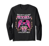 13th Birthday Gaming Gift Girl Age 13 Year Old Gamer Girls Long Sleeve T-Shirt