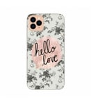 Coque Iphone 11 PRO MAX hello love coeur rose vintage