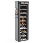 Vicye Etagere Chaussure à 10 Niveaux, Range Chaussures Gain de Place avec Couverture, Meuble Chaussure pour 20-22 Paires, Armoire de Rangement Chaussures Haut