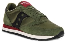 Saucony Jazz Original Nylon Suede 80s Retro Mens Trainers Green UK 8.5 - 11