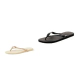 Havaianas Slim Femme, Sand Grey/Light Golden, 37/38 Top Mixte, Noir, 37/38