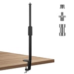 TARION Support de lumière de Bureau avec vis 1/4"3/8" pour éclairage annulaire Support de Table en Forme de L Support de Clip réglable 14-25in / 35-64cm pour la Diffusion en Direct de la Photographie