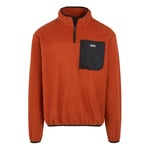 Regatta Mens Frankie Half Zip Fleece Top (Red Ochre) material_polyester - Size Large