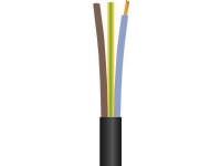 Gummikabel 3G2,5 mm² H07RN-F sort 450/750V ring med 50 meter, kabeldiameter 11,1 mm - (50 meter)