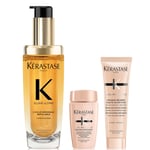 Kérastase Elixir Ultime L'Huile Originale Hair Oil 75ml with Mini Deluxe Curl Manifesto Shampoo 30ml and Mask 30ml Duo