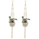 2 st Macrame växt hängare hängande planter korg, stil 2