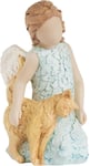 More Than Words 9634 Much Loved Friend Angel and Cat Memorial Figurine