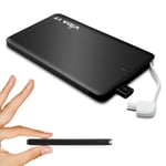 Batterie Externe Chargeur Portatif Légere Power Bank Slim Câble Intégré 4000mAh