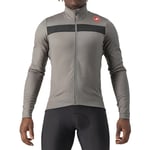 Castelli Puro 3 Long Sleeve Cycling Jersey - AW22 Nickel Grey / Black Reflex 3XLarge Grey/Black