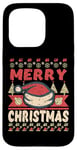 Coque pour iPhone 15 Pro Merry X-Mas Pull de Noël moche Père Noël