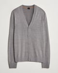 BOSS ORANGE Avac Wool Knitted Cardigan Light Grey