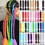 Jumbo braids, Ombre braids , Rasta flätor  - 30 färger DarkBrown Enfärgad - #4