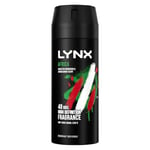 Lynx Africa Aerosol Bodyspray 48 hours of odour-busting zinc tech deodorant to finish your style 150 ml