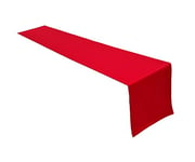 Lemos Home Chemin de Table de qualité supérieure - 100 % Coton - Collection Concept, Couleur et Taille au Choix (Chemin de Table - 40 x 180 cm, Rouge)