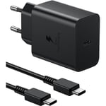 Sjqka - Chargeur de charge rapide, chargeur usb c 45 w et câble vnook de 2 m, prise de type c compatible avec Samsung Galaxy S23/S24/S22/S21