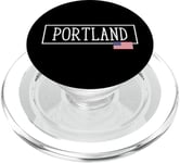 Portland City Drapeau des États-Unis Voyageant US Amérique Town PopSockets PopGrip pour MagSafe