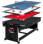 Folding Multi Games Table Professional Pool Air Hockey Tennis Large Full Size 3