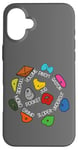 Coque pour iPhone 16 Plus Bloc, escalade intérieure, différents types de prises d'escalade