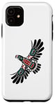 Coque pour iPhone 11 Art amérindien style totem aigle esprit animal Alaska