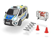 Dickie Toys - Ford Transit Police - Voiture de Police de 28 cm avec barrières, sirène et lumière, Police autoroute, Voiture Jouet pour Enfants à partir de 3 Ans