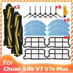 Koko sarja Päärullaharjan sivuharjat siivilä Suodattimen moppiliina Chuwi iLife V7 / V7s Plus robottipölynimurin varaosa