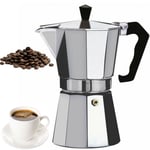 6 Cups Aluminum Coffee Maker Espresso Moka pot Tradition Continental 350ml