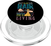 I Slay Hair For A Living Barber Coiffeur Coiffeur PopSockets PopGrip pour MagSafe