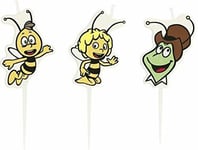 Amscan 552359 4 Candles with Mini Maya The Bee Figurine