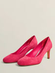 Hobbs Lizzie Suede Court Shoes, Zinnia Pink