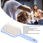 (Blue Handle)4pcs Curved Vented Hair Brush For Faster Blow Drying Scalp GFL