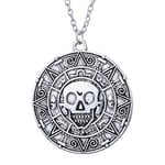 Pirates Of The Caribbean Halsband Aztec Coin Medallion Hänge Smycken