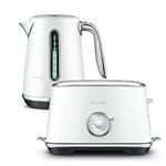 Breville Luxe Toaster and Kettle Set - Sea Salt White