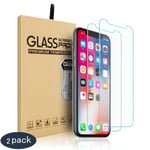 For Apple iPhone 11 Pro Max XR XS X 2 Pack Screen Protector Glass Case Friendly