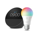 Echo Spot | Black + Sengled LED Smart Light Bulb (E27), Works with Alexa - Smart Home Starter Kit