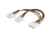 Renkforce Power Extension Cable [1X Ide Power Connector 4-Pin - 2X Ide Power Connector 4-Pin] 20,00 Cm Svart, Röd, Gul