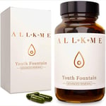 ALLKME Vegan Collagen Booster, Winner of Switzerland Prestige Award- Supplements of The Year, 100% Natural Plant Based with 22 Super Ingredients, Anti Aging Complex for Skin, Hair and Nails