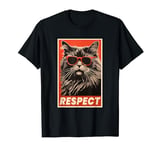 British Long Hair Cat Animal Respect Vintage Retro T-Shirt