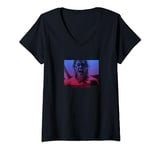 Womens Stranger Things Billy Hargrove Gradient Scream Madness Panel V-Neck T-Shirt