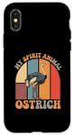 Coque pour iPhone X/XS Citation drôle d'autruche est mon esprit animal citations drôles d'autruche