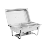 Royal Catering Chafing Dish - GN 1/2 2 x 1/4 9 L Drivstoffbeholder 295 235 60 / 240 135 65 mm